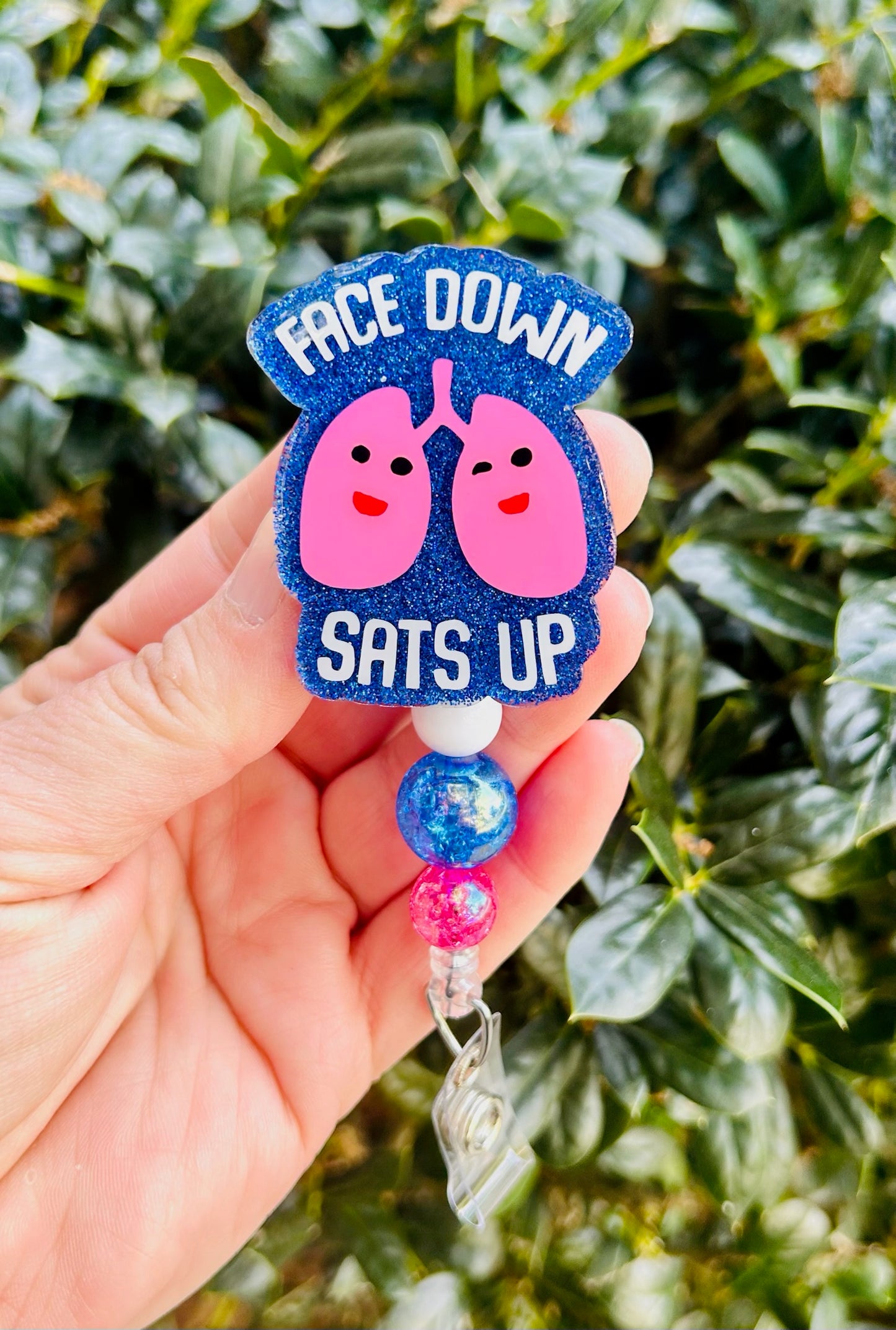 Face Down Sats Up Badge Reel