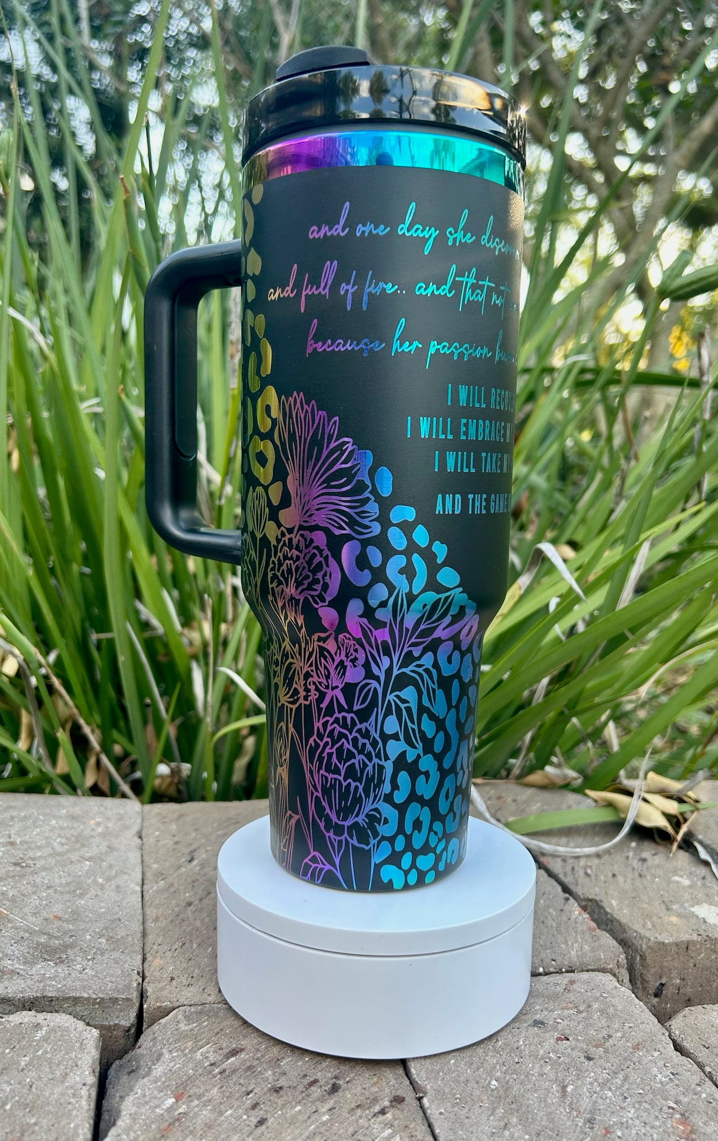 Holographic “Taking My Power Back” Tumbler