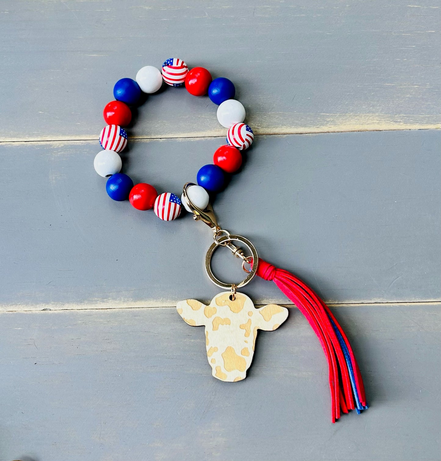 Red White & Blue Wristlet