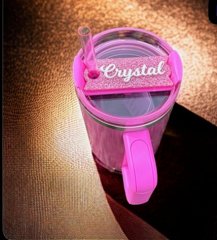 Personalized Name Plate Tumbler Topper