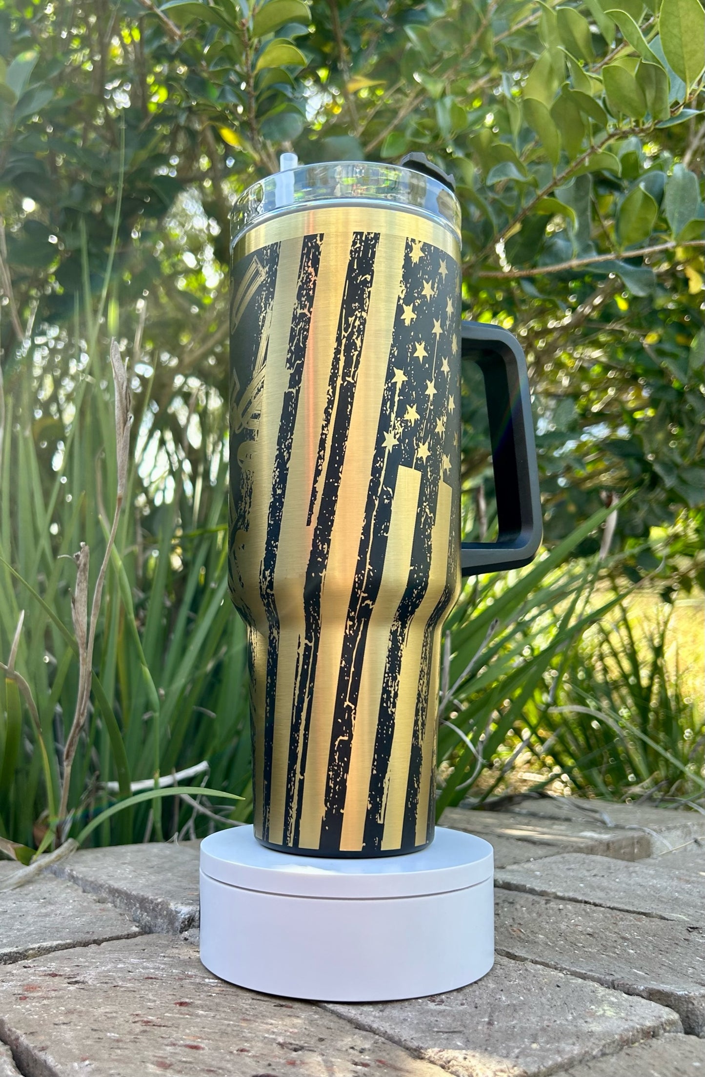 Black/Gold Engraved Freedom Seeds Tumbler