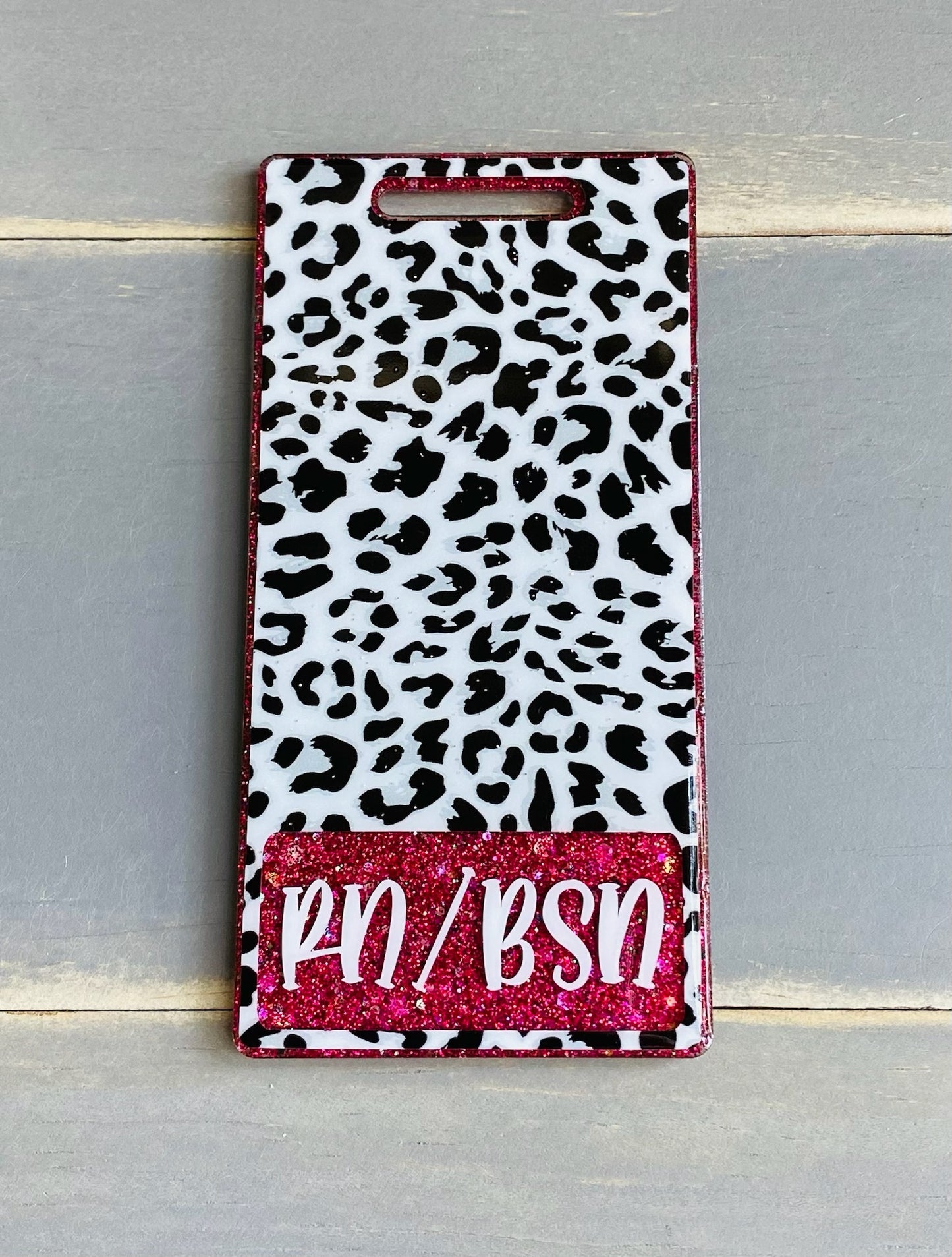 White Leopard Badge Buddy