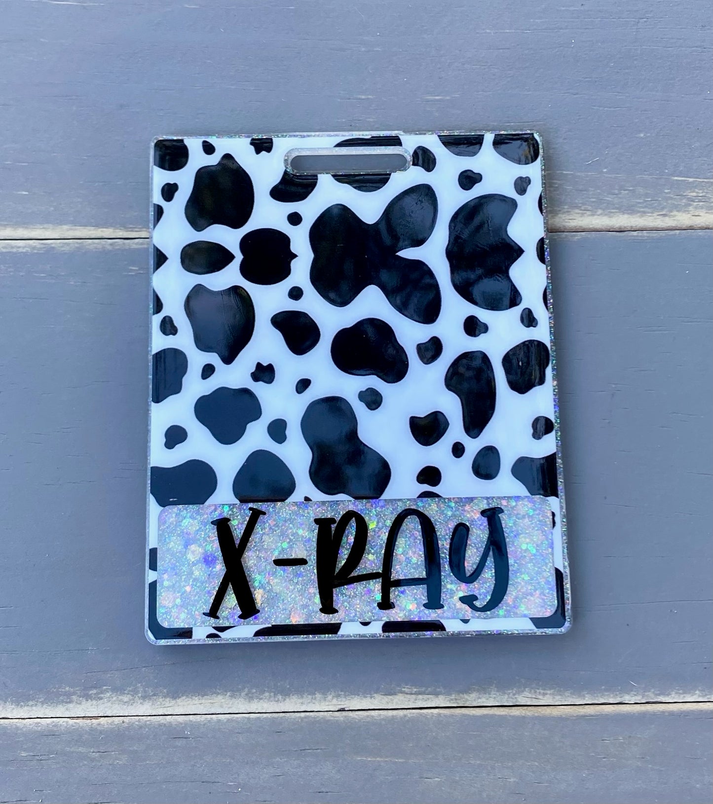 Cow Print Badge Buddy