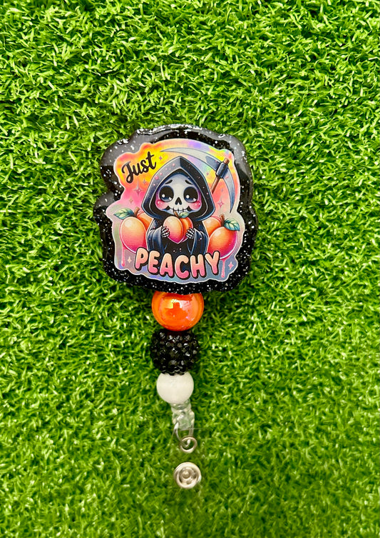 Just Peachy Grim Reaper Badge Reel