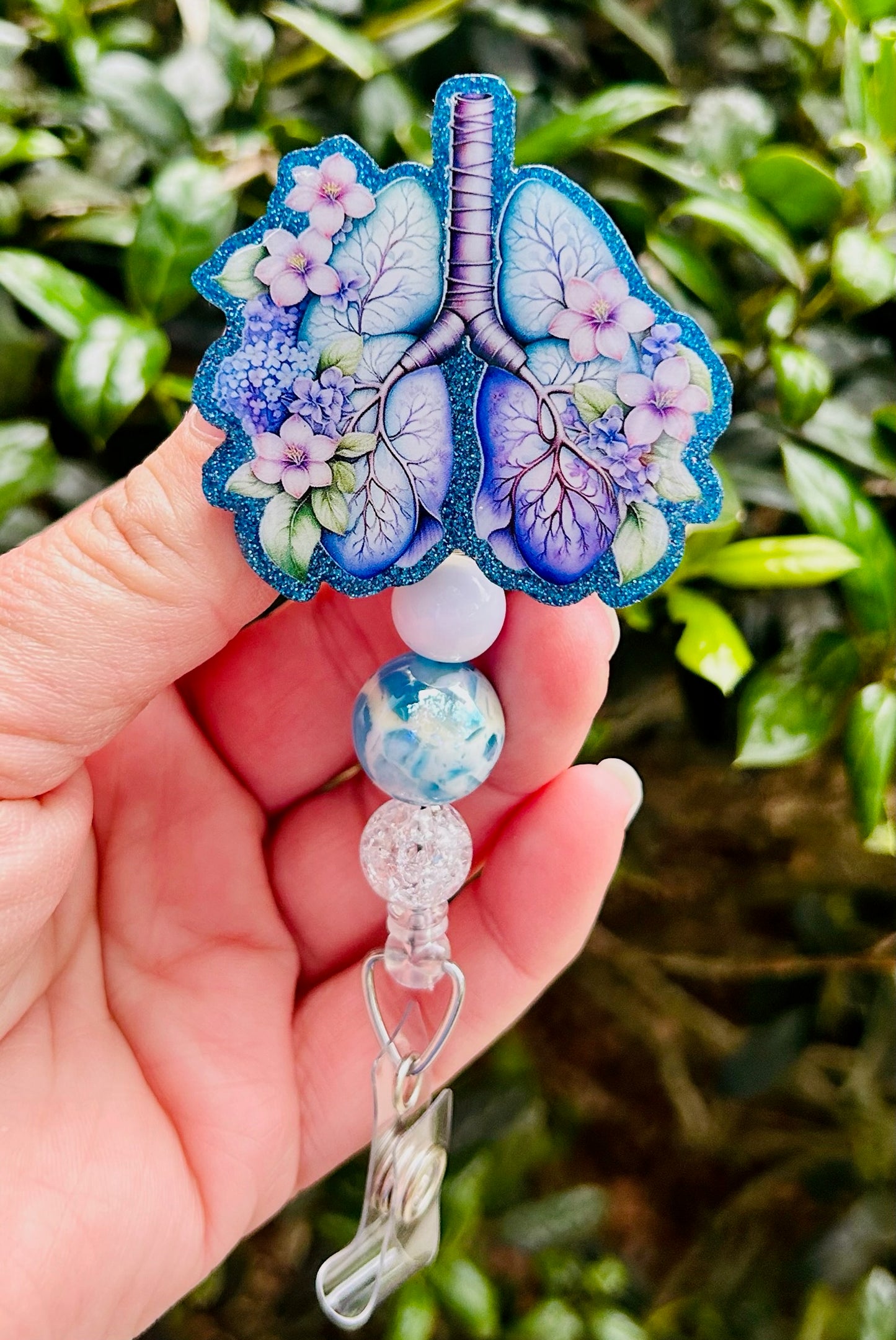 Floral Lungs Badge Reel