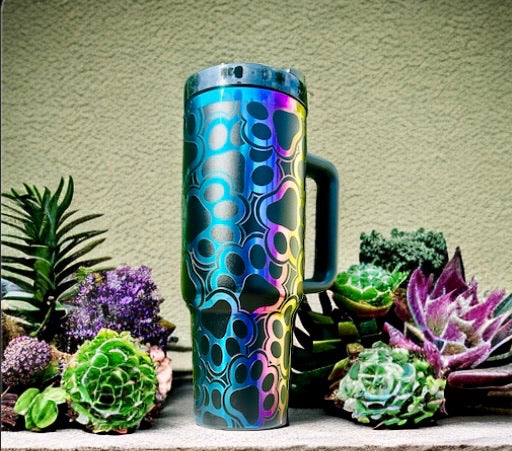 Holographic Dog Paw Print Tumbler