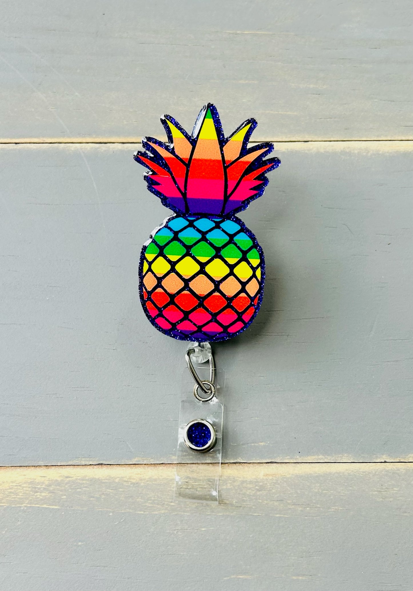 Pride Pineapple Badge Reel