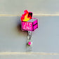 Hot Pink Glitter Dumpster on Fire Badge Reel