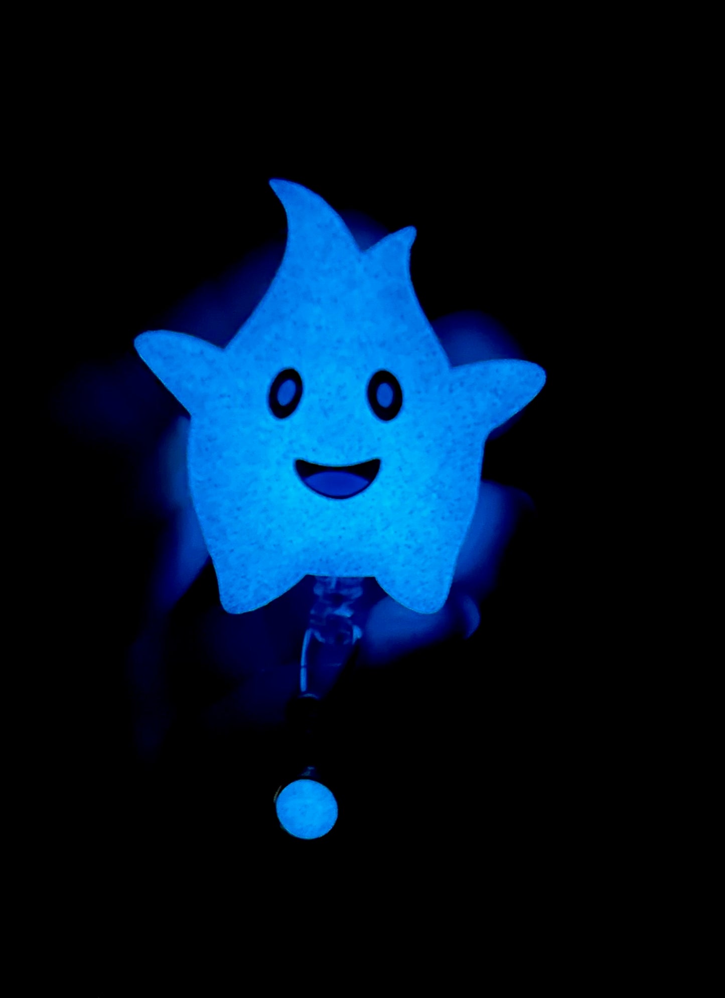Glow in the Dark Blue Star Badge Reel