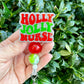 Holly Jolly Nurse Badge Reel