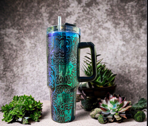 Holographic Engraved Cuss Word Tumbler