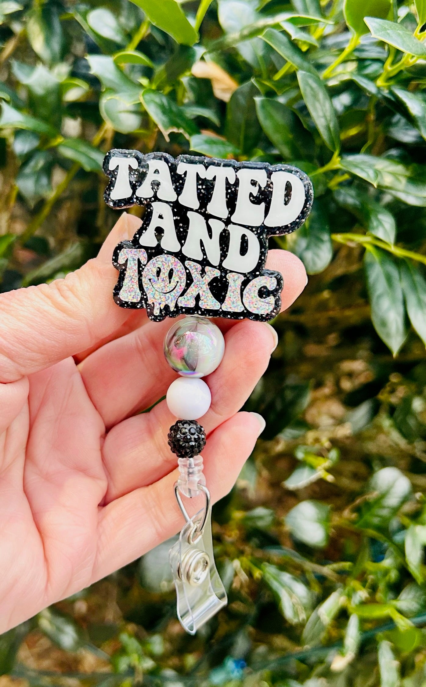Tatted and Toxic Badge Reel