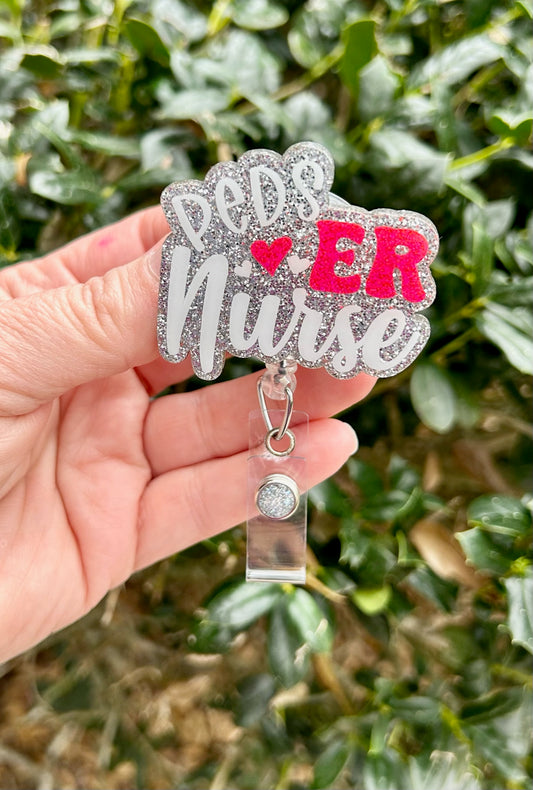 Peds ER Nurse Badge Reel