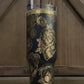 Black/Gold Engraved Skulls and Roses Tumbler