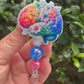 Floral Brain Badge Reel