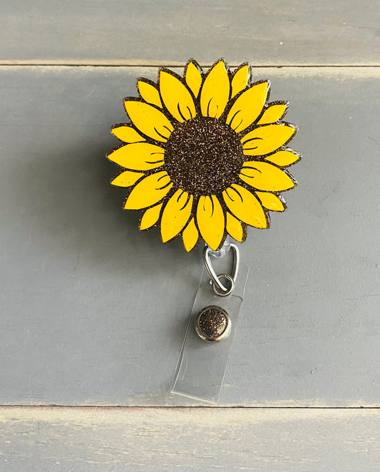 Sunflower Badge Reel