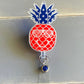 Red White and Blue Pineapple Badge Reel