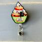 Cupcake Spider Happy Halloween Badge Reel