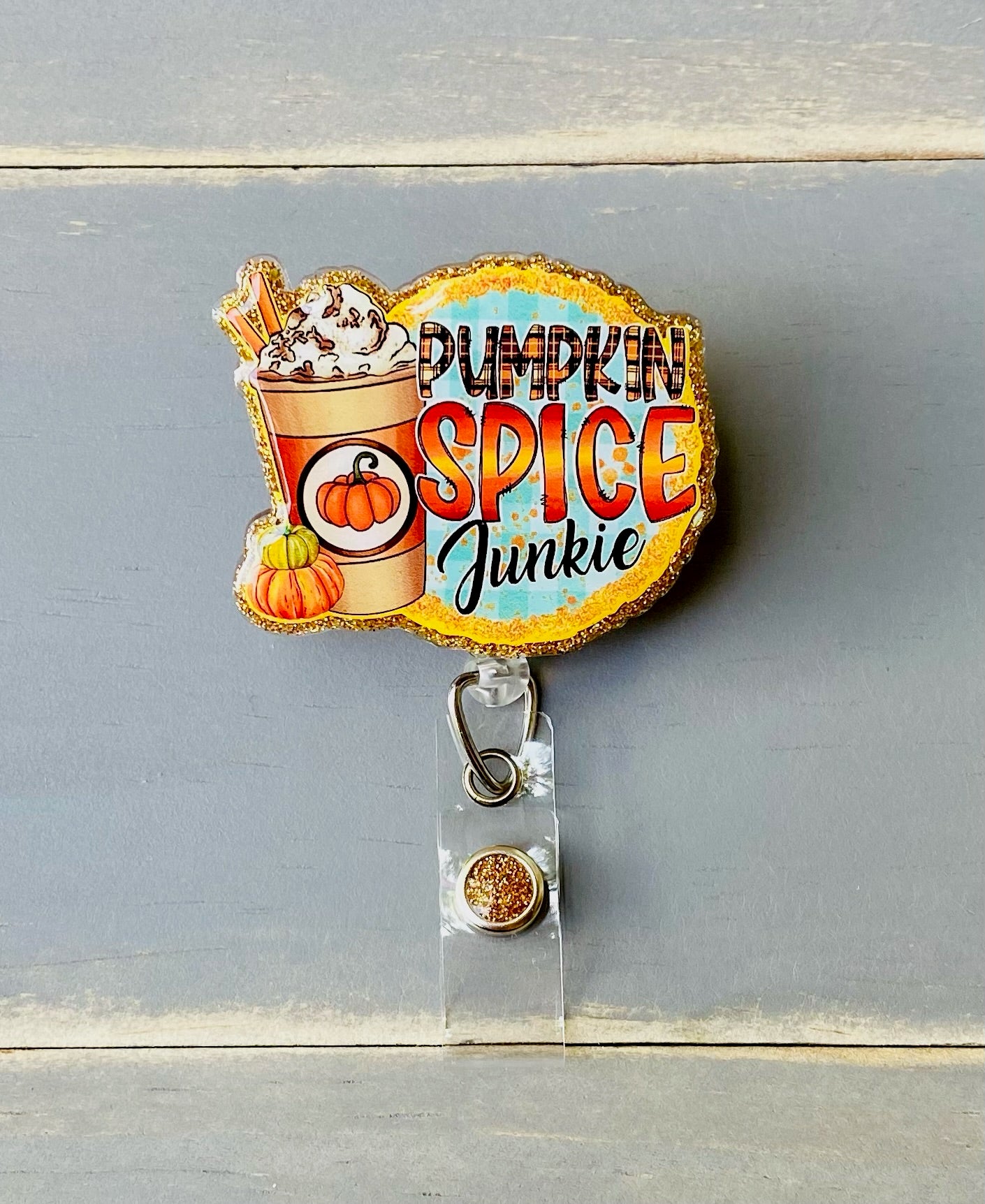 Pumpkin Spice Junkie Badge Reel